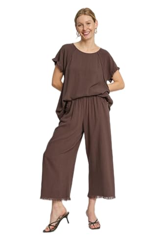 Umgee Linen Wide Leg Pants