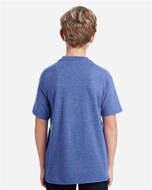 Gildan Youth DryBlend® T-Shirt 8000B - Heather Deep Royal