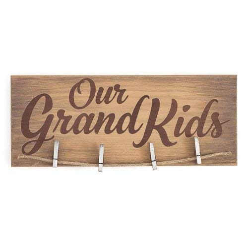 Burton & Burton Natural Wood Clip Photo Holder - A Few of My Favorite Things or Our Grandkids