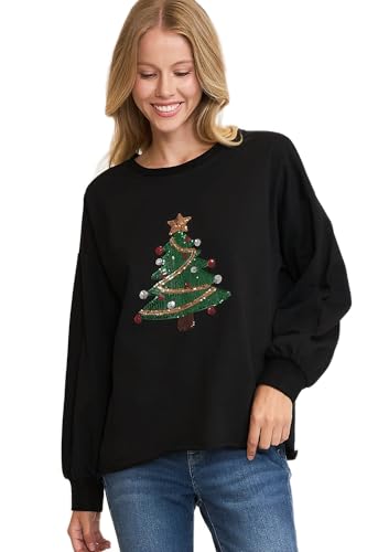 Umgee Christmas Tree Sequined Top