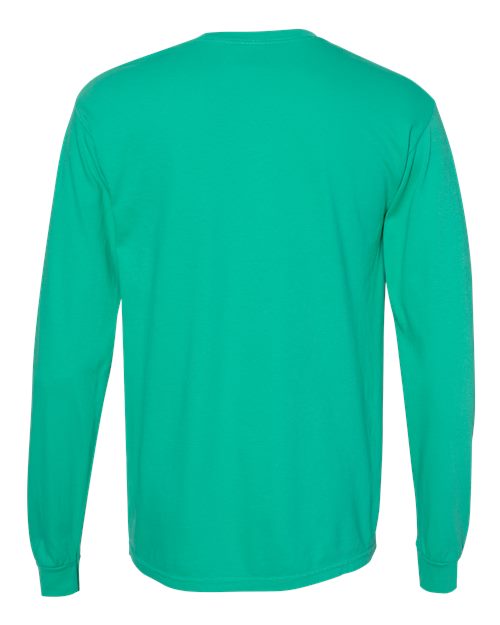 Comfort Colors Unisex Garment-Dyed Heavyweight Long Sleeve T-Shirt 6014 - Island Green