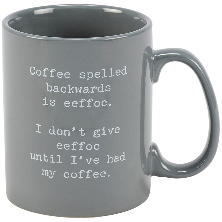 Primitives by Kathy Funny "Eeffoc" Coffee Mug - 20oz Stoneware, Microwave Safe