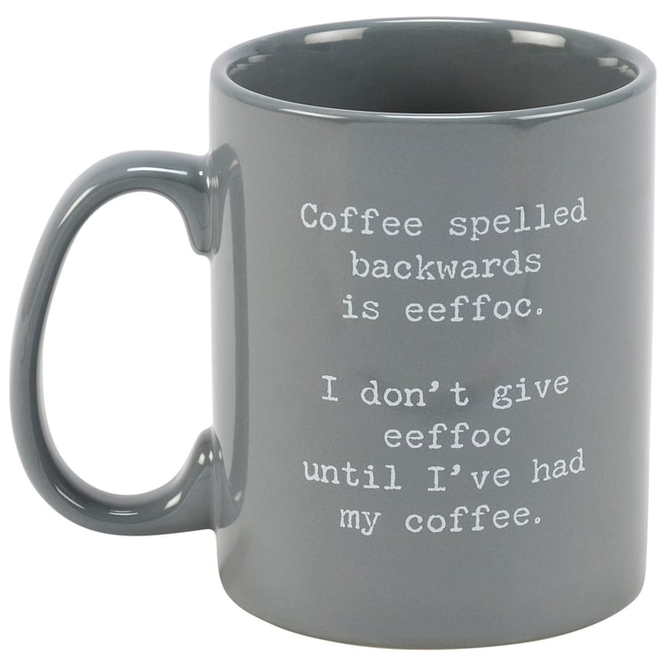 Primitives by Kathy Funny "Eeffoc" Coffee Mug - 20oz Stoneware, Microwave Safe