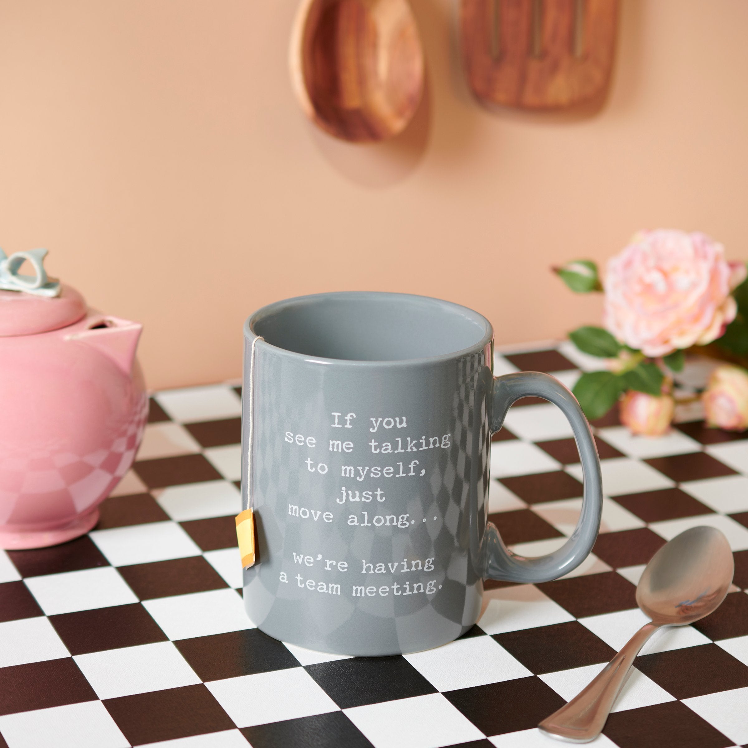 Funny Stoneware 'Team Meeting' Coffee Mug - Humorous Office Desk Gift