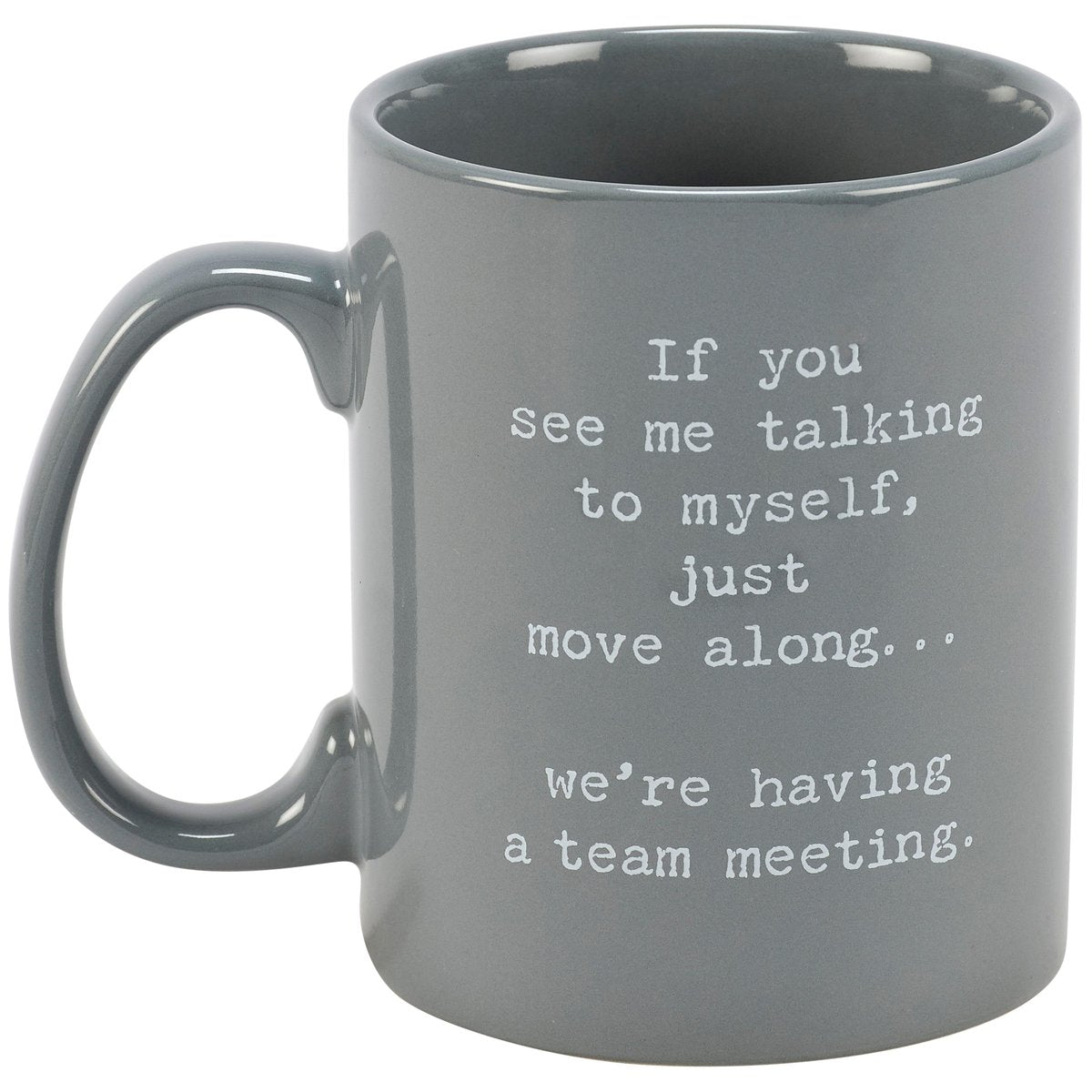Funny Stoneware 'Team Meeting' Coffee Mug - Humorous Office Desk Gift