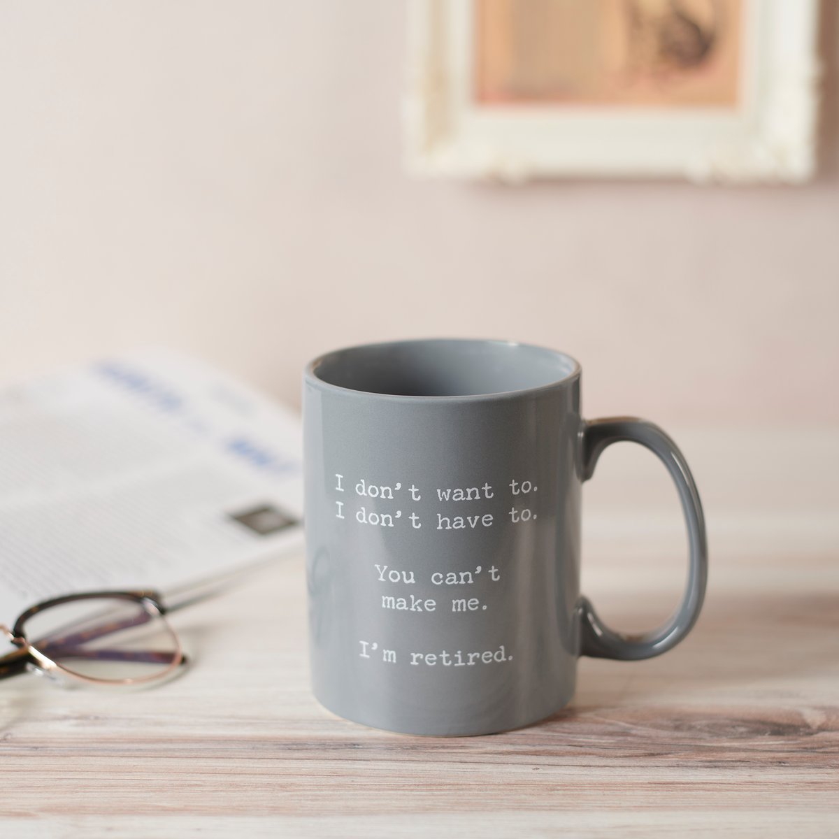 Primitives by Kathy Funny I'm Retired 20 oz Stoneware Mug Gift