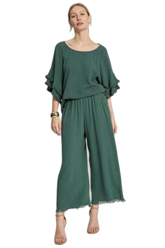 Umgee Linen Wide Leg Pants