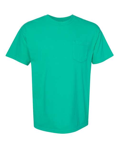 Comfort Colors Unisex Garment-Dyed Heavyweight Pocket T-Shirt 6030 - Island Green