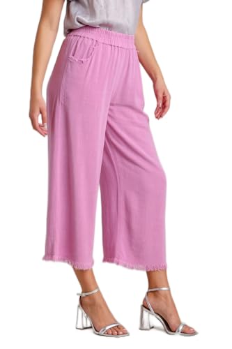 Umgee Linen Wide Leg Pants