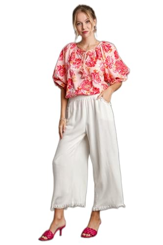 Umgee Linen Wide Leg Pants