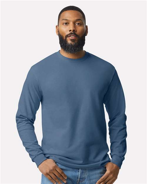 Gildan Unisex Heavy Cotton™ Long Sleeve T-Shirt 5400 - Indigo Blue