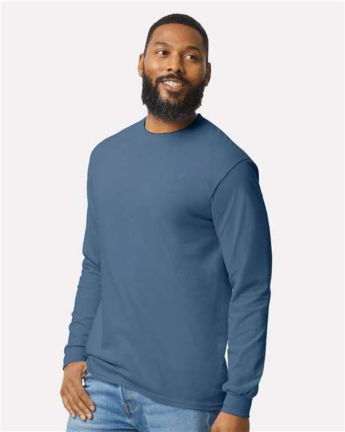 Gildan Unisex Heavy Cotton™ Long Sleeve T-Shirt 5400 - Indigo Blue