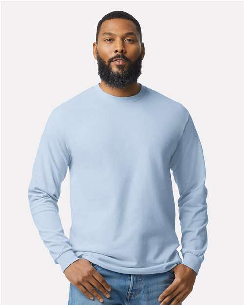 Gildan Unisex Heavy Cotton™ Long Sleeve T-Shirt 5400 - Light Blue