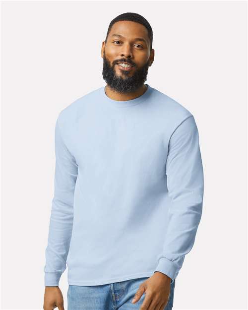 Gildan Unisex Heavy Cotton™ Long Sleeve T-Shirt 5400 - Light Blue