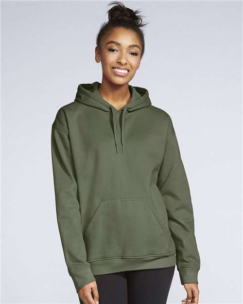 Gildan Unisex Softstyle® Midweight Hooded Sweatshirt SF500 - Military Green
