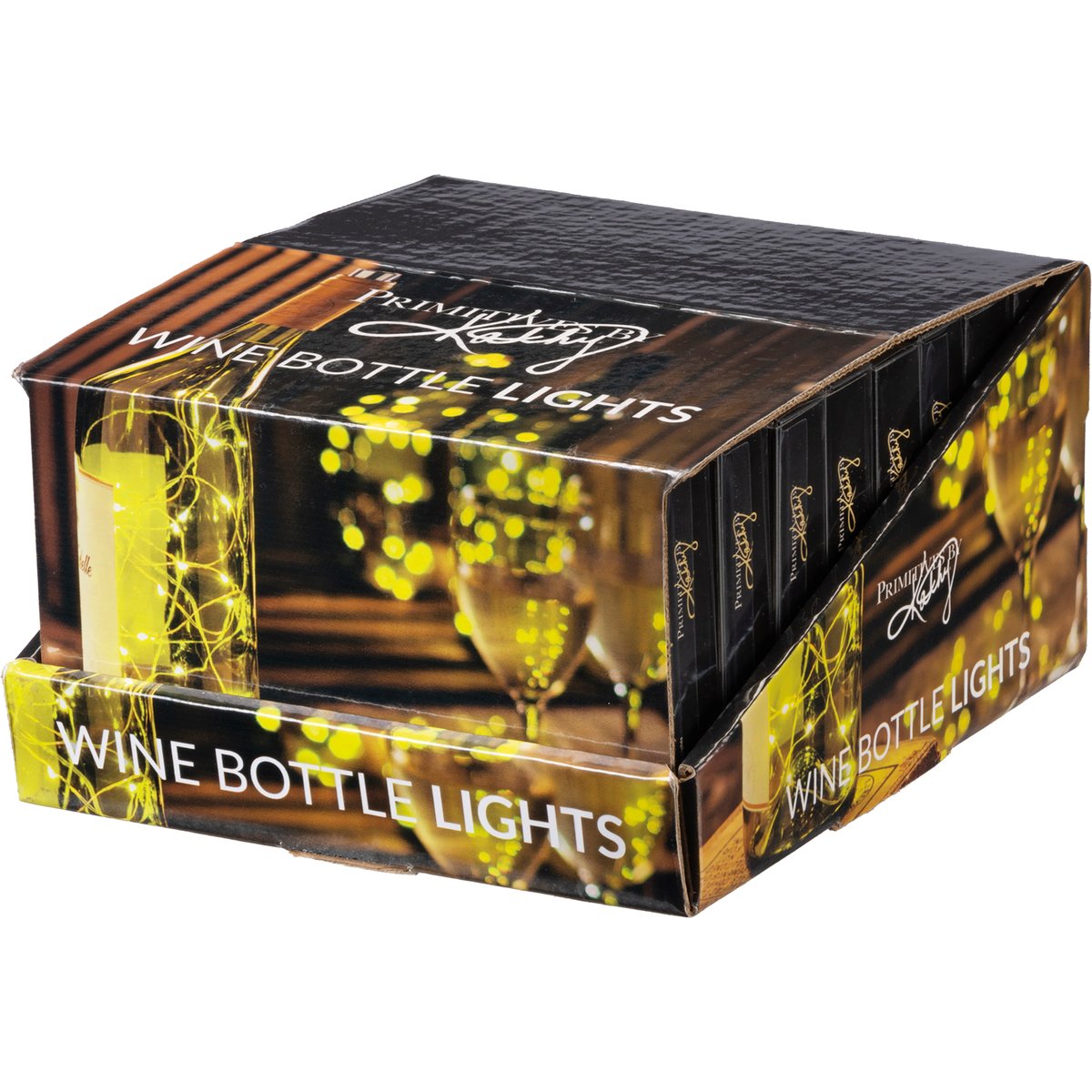 Primitives by Kathy Countertop Wine Bottle Light Display - 16 LED Light Sets