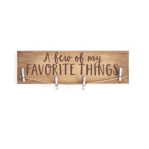 Burton & Burton Natural Wood Clip Photo Holder - A Few of My Favorite Things or Our Grandkids